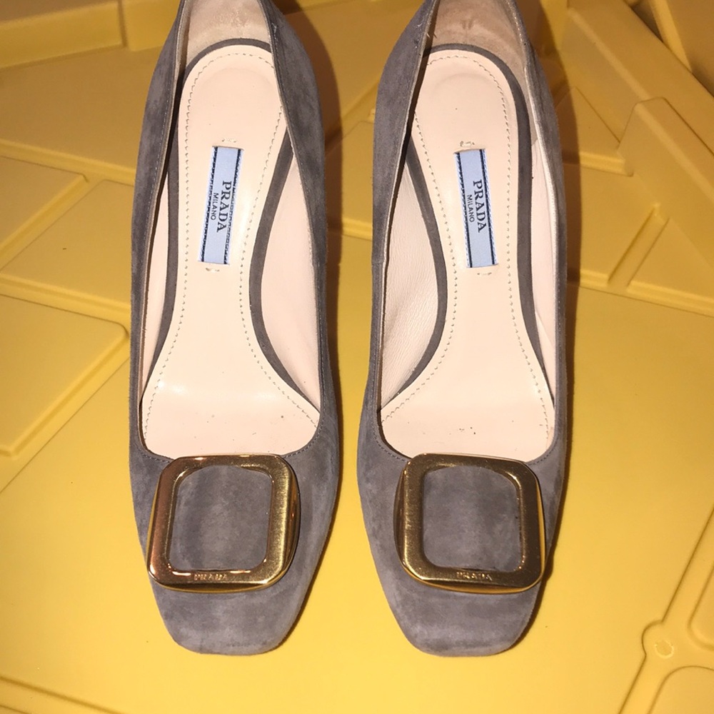 Prada suede heels